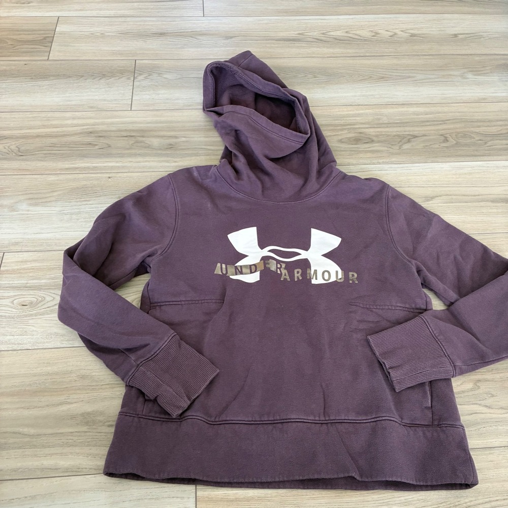 Under Armour Loose‎ Fit Purple Fleece Hoodie Sweatshirt Women's Small